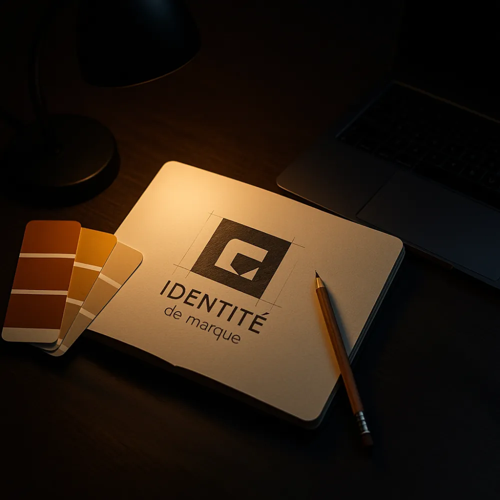 Illustration du service Identité de marque proposé par l'agence web Bracket Corp