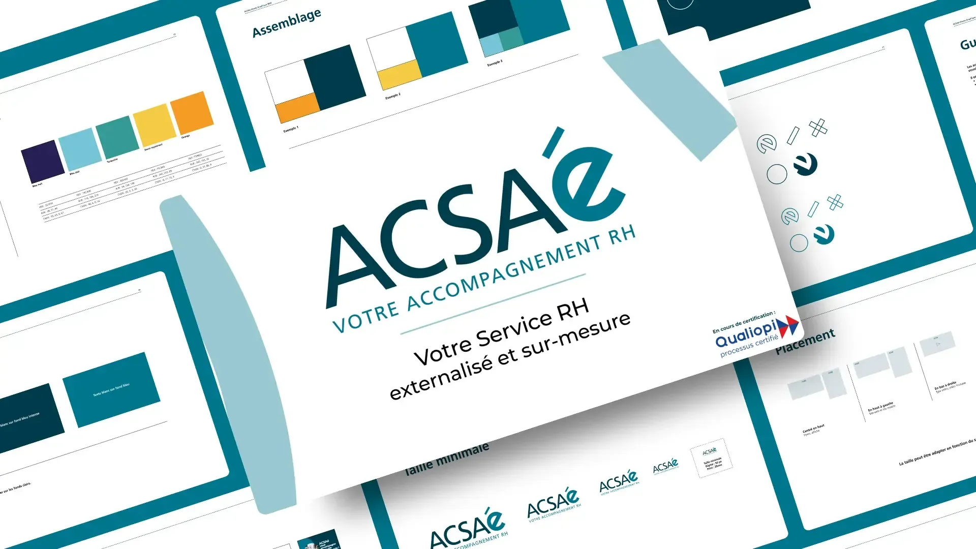 Aperçu du site vitrine développé par l’agence web Bracket Corp pour le projet ACSAé, un service d'accompagnement RH..