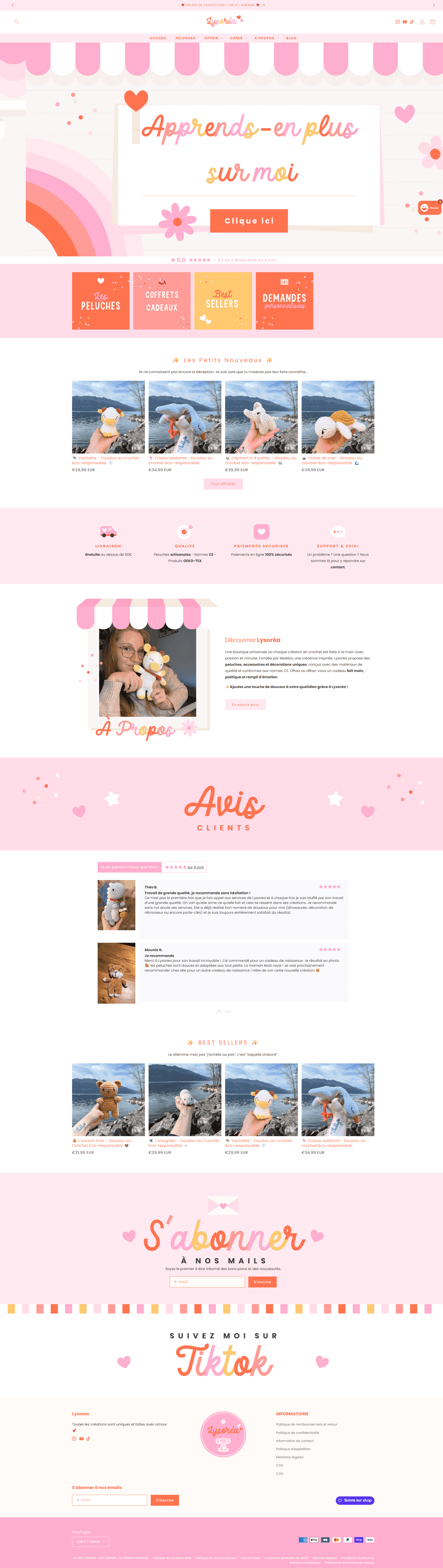 Aperçu du site e-commerce lysorea.com développé par l’agence web Bracket Corp.