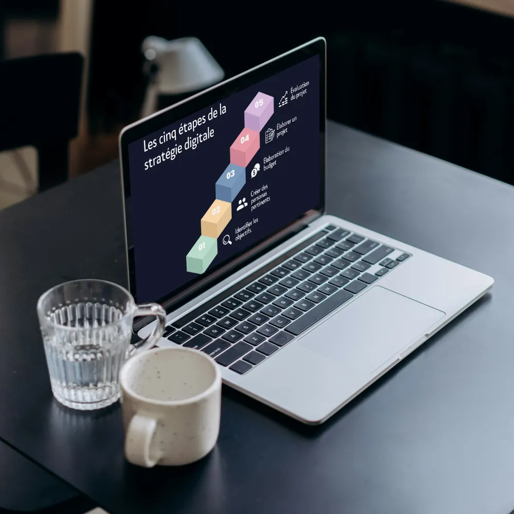 Illustration du service Stratégie Digitale proposé par l'agence web Bracket Corp